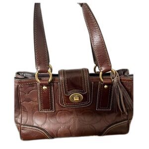 Vintage Coach Bag Leather Brown